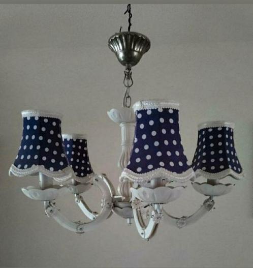 Hanglamp,Paars,5 kapjes,Wit,kado,Kroonluchter,lamp,kinderen, Kinderen en Baby's, Kinderkamer | Inrichting en Decoratie, Zo goed als nieuw
