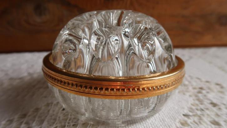 Franse bloemsteker rozenbowl pique fleur Reims "gouden" rand, Antiek en Kunst, Curiosa en Brocante, Ophalen of Verzenden