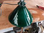 Vintage glazen lamp groen glas hanglamp, Ophalen of Verzenden