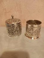 D.E Herbert Hooijkaas verzilverd theebusje en suikerpot, Ophalen of Verzenden