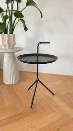 Hay DLM zwart 38cm, Huis en Inrichting, Tafels | Bijzettafels, Minder dan 55 cm, Metaal of Aluminium, Rond, Zo goed als nieuw
