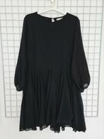 Leuke zwarte jurk met plooien en lange mouwen maat L of XL, Kleding | Dames, Grote Maten, Jurk, New Collection, Ophalen of Verzenden