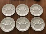 Boch Set van 6 fondue gourmet barbecue borden creme, Huis en Inrichting, Keuken | Servies, Ophalen of Verzenden, Keramiek, Overige stijlen