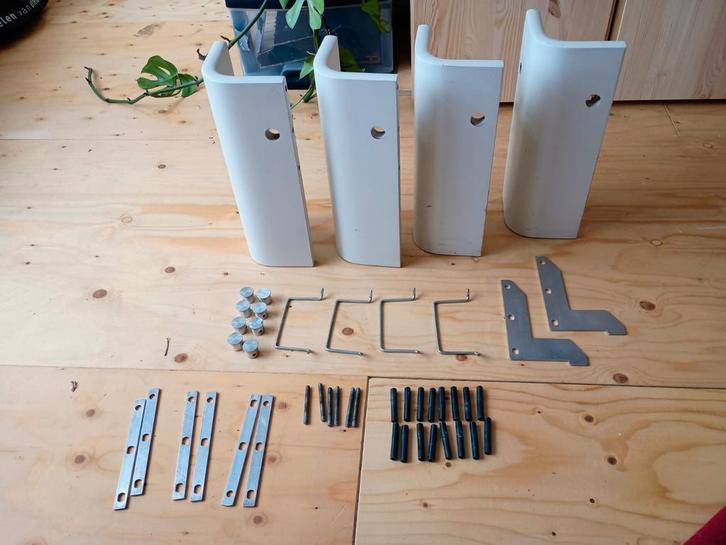 Auping Auronde onderdelen poten etc, Huis en Inrichting, Slaapkamer | Bedden, Gebruikt, Eenpersoons, Hout, Ophalen of Verzenden