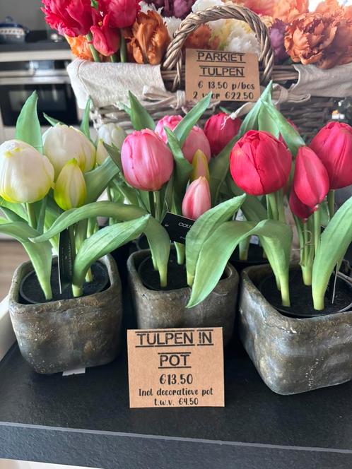 Kunsttulpen countryfield, Huis en Inrichting, Woonaccessoires | Kunstplanten en Kunstbloemen, Nieuw, Binnen, Ophalen of Verzenden