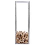 Houtopslag | Brandhoutrek | Haardhoutrek | 50x25x148cm | RVS, Tuin en Terras, Haardhout, Minder dan 3 m³, Ophalen of Verzenden