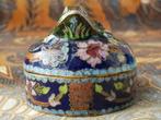 Mooi antiek Chinees cloisonne doosje met een kikker 6,3 cm., Antiek en Kunst, Ophalen of Verzenden