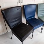 Eetkamerstoelen, Huis en Inrichting, Stoelen, Ophalen, Blauw, Leer, Zo goed als nieuw
