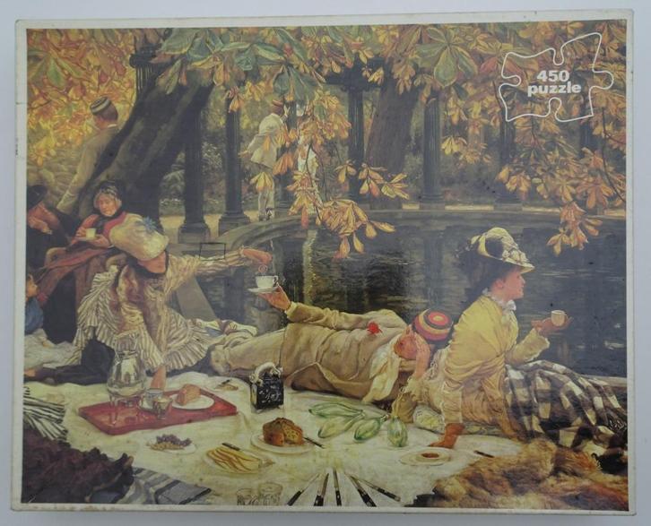 The Holiday (James Tissot) - puzzel Waddingtons 450 st, Hobby en Vrije tijd, Denksport en Puzzels, Gebruikt, Legpuzzel, 500 t/m 1500 stukjes
