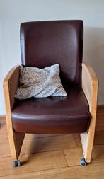 Lloyd Loom Eetkamerstoelen met Wieltjes (2 stuks), Huis en Inrichting, Ophalen, Gebruikt, Riet of Rotan, 50 tot 75 cm