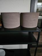 2 lampenkappen 25x18 in de kleur kalk linnen, Huis en Inrichting, Lampen | Lampenkappen, Ophalen, Zo goed als nieuw, Rond, Minder dan 25 cm
