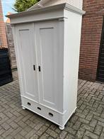 Brocante witte kast met deuren en lade, Huis en Inrichting, Ophalen, Gebruikt, 100 tot 150 cm, Brocant