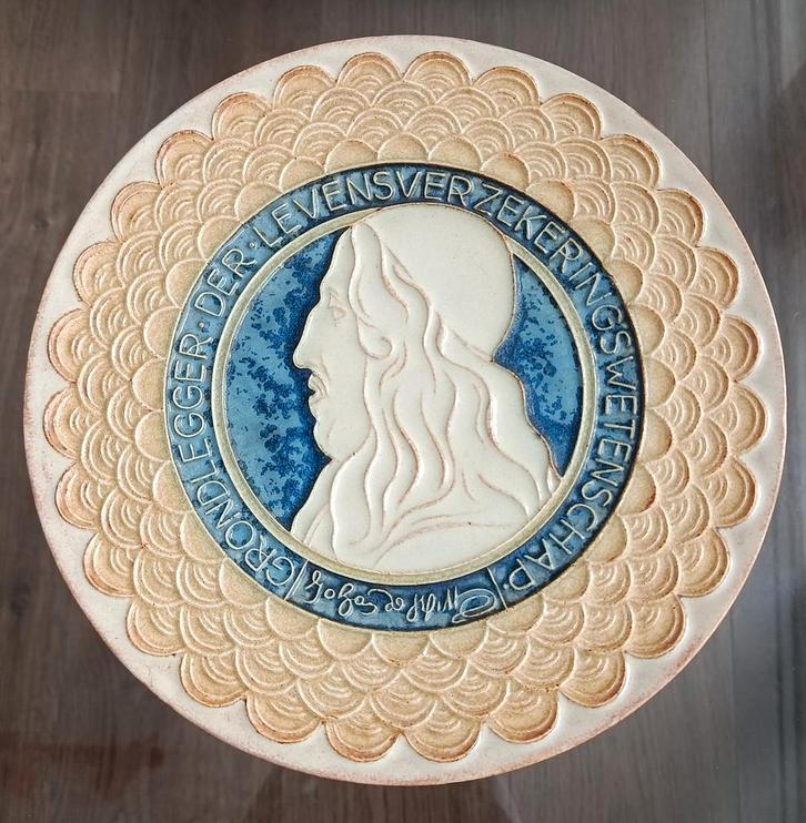 Delfts Blauw Gedenkbord Jaap Gidding *GAAF*, Antiek en Kunst, Antiek | Wandborden en Tegels, Ophalen of Verzenden