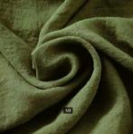 100% linnen kussenslopen 50x70 (set van 2) Soft Khaki, Hoeslaken of Sloop, Ophalen of Verzenden, Groen, Nieuw