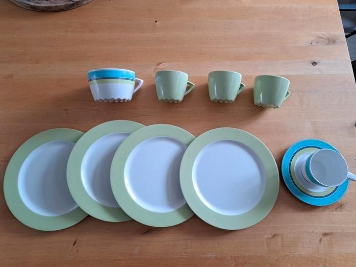 Mepal Rösti campingservies lichtblauw/lichtgroen, Caravans en Kamperen, Kampeeraccessoires, Ophalen of Verzenden