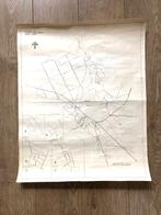 Unieke Wegenkaart Der Gemeente  Zwollerkerspel 1954, Ophalen of Verzenden, 1940 tot 1960, Ongelopen, Overige thema's