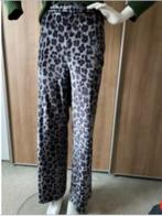 Fluwelen broek met luipaardprint van Alix the Label mt. L, Kleding | Dames, Broeken en Pantalons, Grijs, Lang, Maat 42/44 (L)