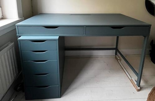 Ikea bureau en kastje ‘Alex’, Huis en Inrichting, Bureaus, Zo goed als nieuw, Bureau, Ophalen