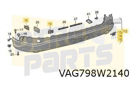 Audi Q4 e-tron (5/21-) onderspoiler achterbumper (e-tron) (9, Auto-onderdelen, Carrosserie en Plaatwerk, Bumper, Audi, Achter