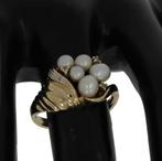 Design parel diamanten 14 karaats gouden dames ring luxe, Sieraden, Tassen en Uiterlijk, Goud, Goud, Met edelsteen, 17 tot 18