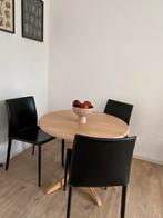 Ronde eettafel (inklapbaar), Huis en Inrichting, Tafels | Eettafels, Ophalen, Zo goed als nieuw, Rond, 100 tot 150 cm