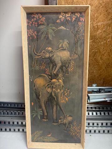 Vintage 'Elephant Family' Print van R. Samaraweera beschikbaar voor biedingen
