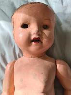 oude papier machè pop (onderdelen)., Verzamelen, Poppen, Ophalen of Verzenden, Gebruikt, Pop