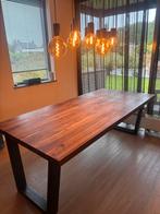 Mangohouten Eettafel - 220x101cm Evt. met lamp, Huis en Inrichting, Tafels | Eettafels, 100 tot 150 cm, 200 cm of meer, Ophalen of Verzenden