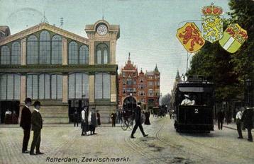 Rotterdam, Zeevischmarkt. - volk tram - 1905 gelopen beschikbaar voor biedingen