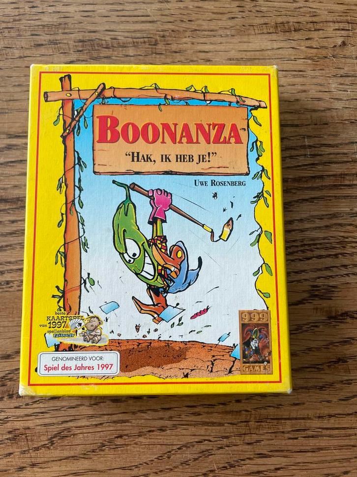 Boonanza kaartspel - Uwe Rosenberg, Hobby en Vrije tijd, Gezelschapsspellen | Bordspellen, Gebruikt, Drie of vier spelers, Ophalen of Verzenden