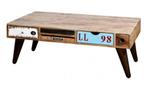Zeer mooie en stoere mangohouten salon tafel, Huis en Inrichting, Ophalen, Stoer, 100 tot 150 cm, 50 tot 100 cm