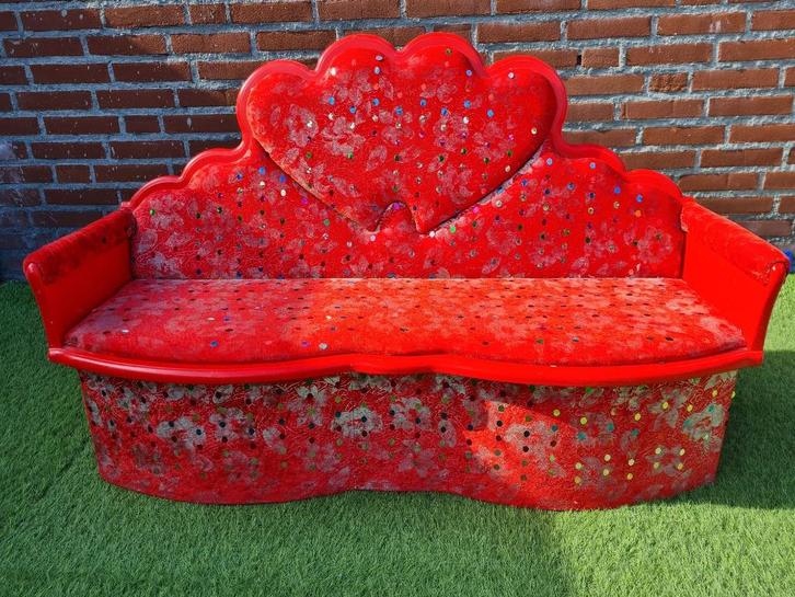 bankje van hout MDF, Huis en Inrichting, Banken | Sofa's en Chaises Longues, Zo goed als nieuw, Tweepersoons, Hout, Stof, Ophalen