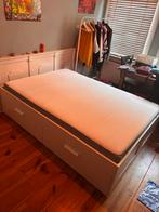 IKEA BRIMNES 140x200 bed met lades + matras, Huis en Inrichting, Slaapkamer | Bedden, Ophalen, Wit, Tweepersoons, 140 cm