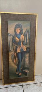 Vintage schilderij Jean Maio jaren 60, Antiek en Kunst, Kunst | Schilderijen | Klassiek, Ophalen