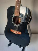 Richwood linkshandige semi-akoestische western met nwe hoes, Ophalen, Zo goed als nieuw, Western- of Steelstringgitaar, Met (piezo-)element