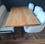 ###EETTAFEL VAN MANGOHOUT EN KRUISPOOT## NU 125 EURO!!!, Ophalen, 50 tot 100 cm, Zo goed als nieuw, Vijf personen of meer