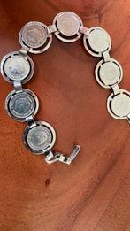 Dubbeltjes armband, Ophalen of Verzenden, Zo goed als nieuw, Zilver, Overige materialen