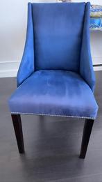Westwing stoel velvet koningsblauw, Huis en Inrichting, Ophalen, Zo goed als nieuw, Eén