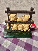 Gietijzeren deurstopper varkens, Antiek en Kunst, Ophalen of Verzenden
