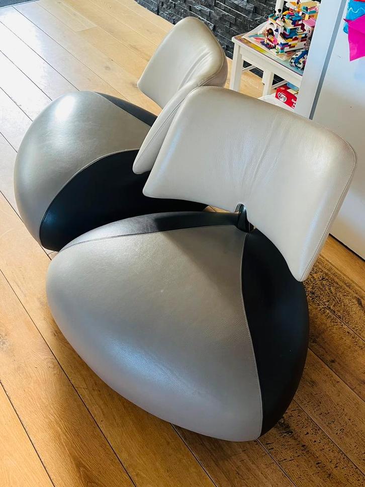 Leolux pallone, Huis en Inrichting, Fauteuils, Zo goed als nieuw, Leer, 75 tot 100 cm, Minder dan 75 cm, Ophalen of Verzenden