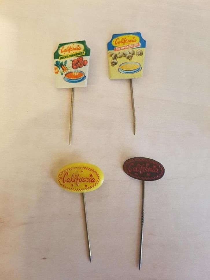 Speldjes Food - Soepen California t/m Unox, Verzamelen, Speldjes, Pins en Buttons, Gebruikt, Speldje of Pin, Merk, Ophalen of Verzenden