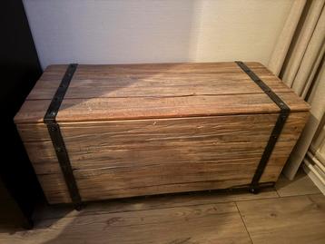 Stoere houten opbergkisten – set van 2 (large + small) beschikbaar voor biedingen
