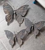 3 Decoratieve vlinders metaal, Ophalen of Verzenden, Zo goed als nieuw