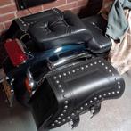 Leren zadeltassen motor, Ophalen of Verzenden, Gebruikt