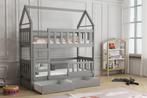 Stapelbed SUZY 160x75 of 180x75 matrassen grijs KLEUR, Verzenden, Nieuw, Stapelbed