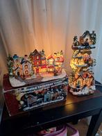 Mooikerst toren. En. Kerststuk met 3. Huisjes alleen ophalen, Diversen, Kerst, Ophalen of Verzenden, Gebruikt