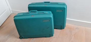 2 Delsey Koffers - klein en groot, met sleutels, 2 wieltjes beschikbaar voor biedingen