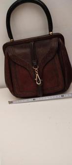 K329 VINTAGE  handtas van zeer goede kwaliteit leder, Handtas, Ophalen of Verzenden, Bruin, Zo goed als nieuw