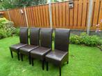 Eetkamerstoelen 4x gratis, Huis en Inrichting, Stoelen, Ophalen, Gebruikt, Bruin, Degelijk