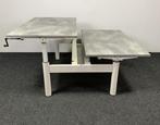 Refurbished Gispen Duo Bureau 140x80 cm Nieuw Blad Naar Keuz, Huis en Inrichting, Bureaus, Ophalen, In hoogte verstelbaar